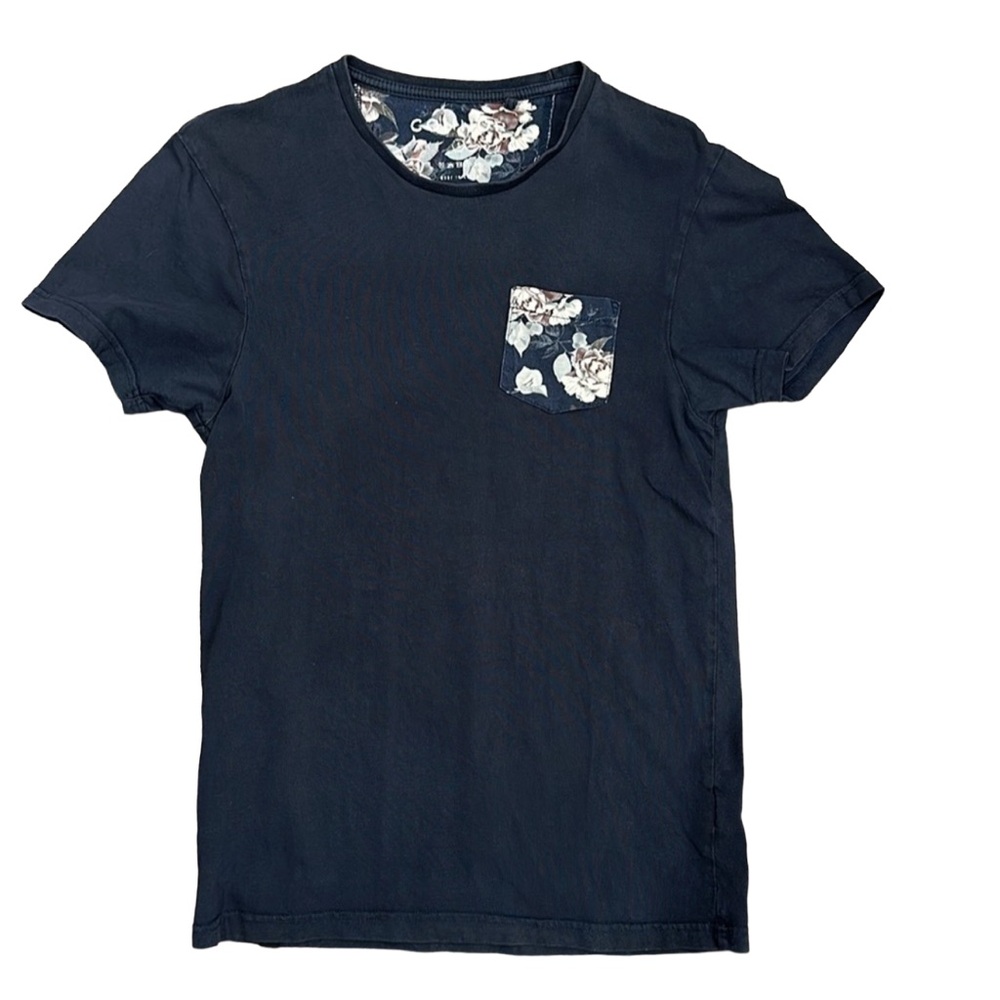 CONNOR 100% Cotton T-Shirt w Floral Pocket